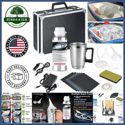 Automotive Headlight Repair Set for Scratches, Haze, and Aging Issues