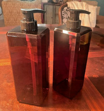 Durable Refillable lotion/soap Dispensers, 2-32oz Plastic Amber Pump Dispensers