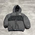 The North Face Puffer Jacket Boy's 3T Gray 550 Down Fill Winter Full Zip Hooded*
