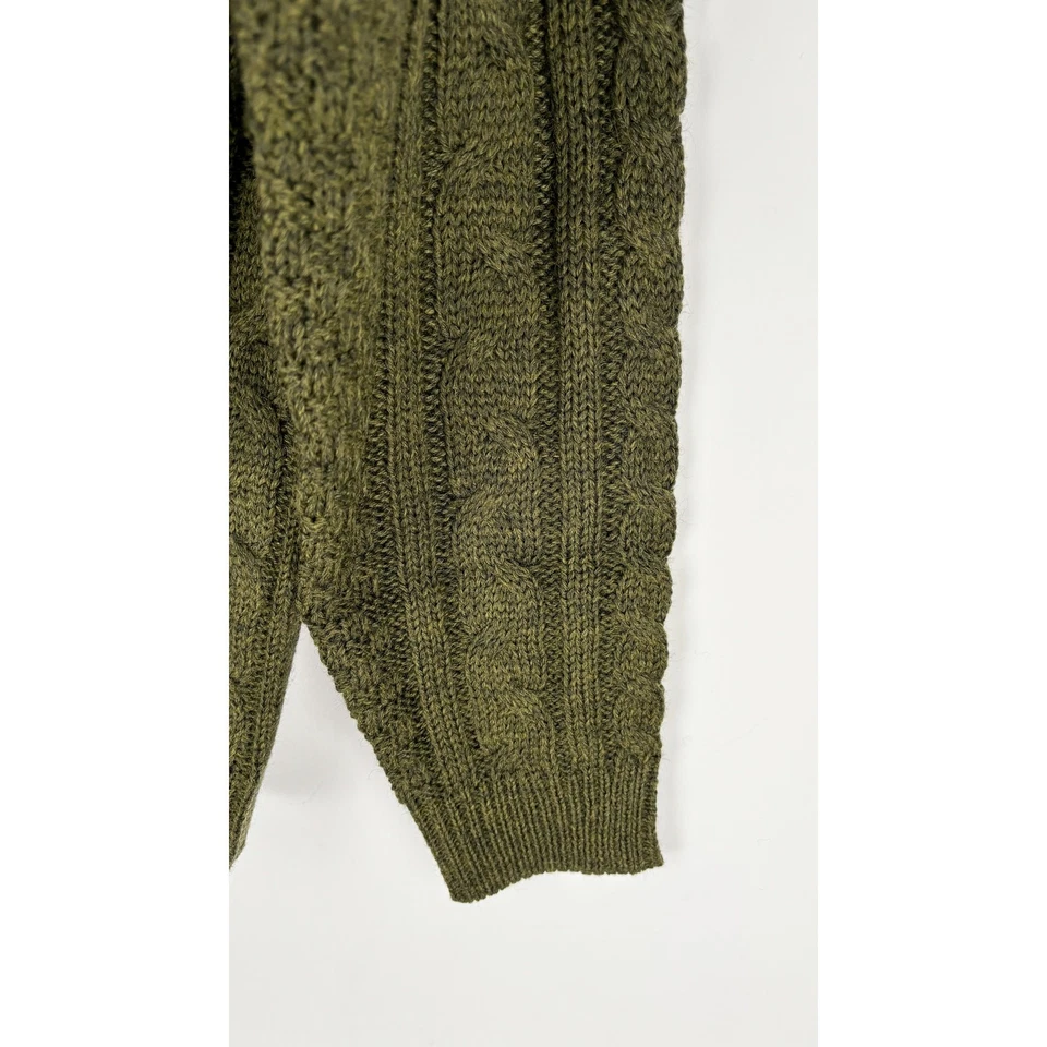 Suéter Grueso Woolovers Lana Pura Aran Verde Musgo Oscuro Para Hombres Talla XXL Nuevo Foto 2 de 4