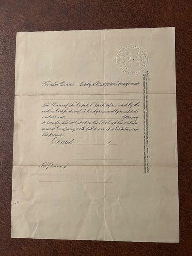 1900 Stock Certificate-Paterson & Passaic Auxiliary Fire Alarm Co. NJ x10 RARE - Picture 3 of 3