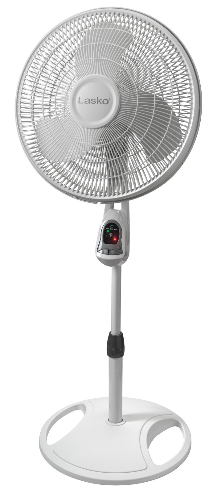3-Speed Oscillating Pedestal Fan with Timer and Remote, 1646, White