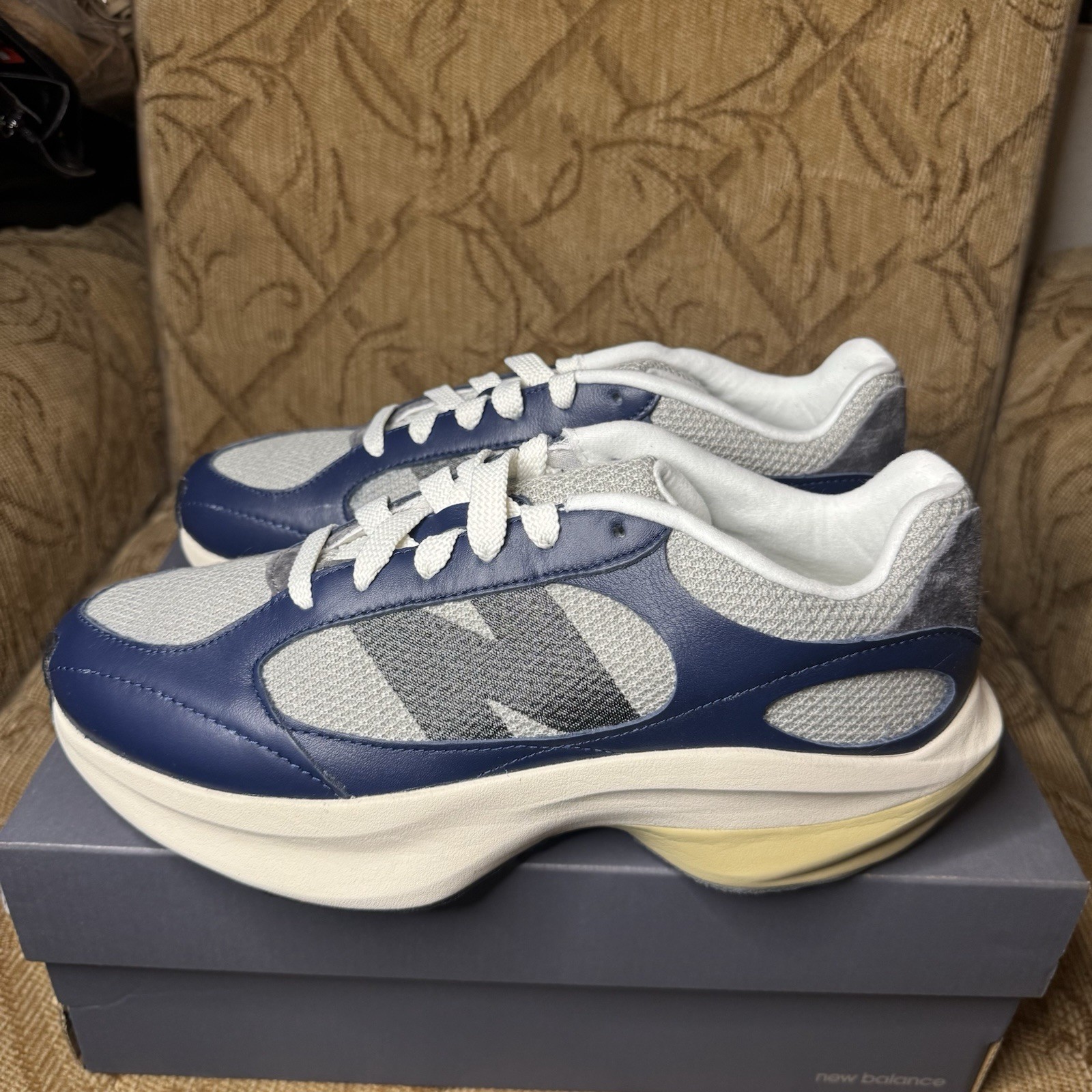 New Balance WRPD Runner UWRPDMMB Navy Blue White Grey Size 9.5 D NEW!