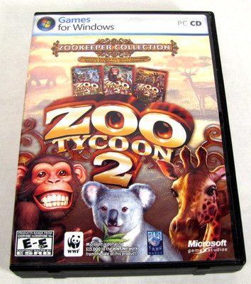 Zoo Tycoon 2: Zookeeper Collection (PC, 2006) 2 Disc Set in Case