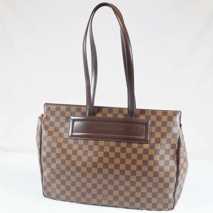 Borsa tote LOUIS VUITTON Damier N51124 Parioli GM marrone made in France usata