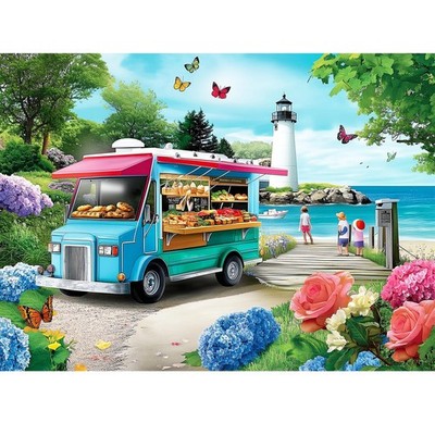 300 Piece Beach Jigsaw Puzzle for Adults Large Scenic Coastal Artwork Game