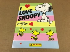 New Vintage 1986 Panini Peanuts - I Love Snoopy Sticker Album - Unused
