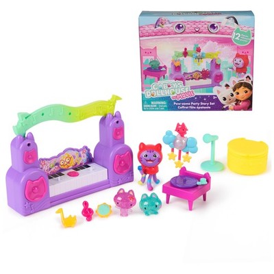 The Movie, Paw-Some Party Story Set with DJ Catnip, 2 Eraser Cat Toy Figures ...