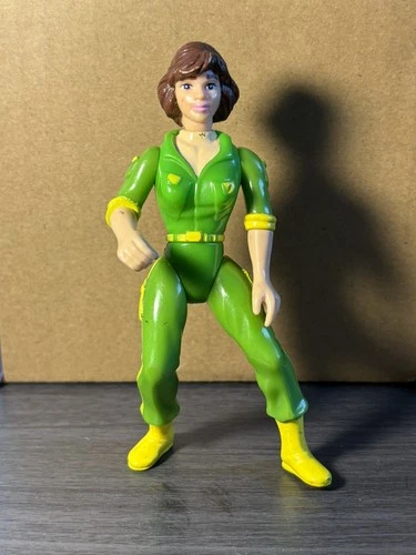 1988 Playmates TMNT April O'Neil (Green Jumpsuit) Channel 6 Newsvan Figure