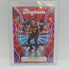 2023-24 Donruss Trae Young Magicians Purple Laser Holo #5/99 Hawks