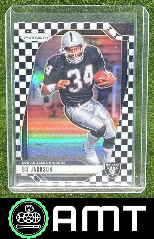 Bo Jackson 2024 Panini Prizm Black and White Checker Los Angeles Raiders #154