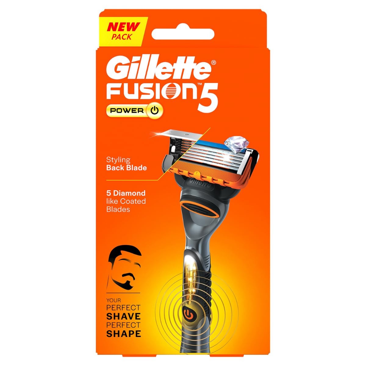 Gillette Fusion 5 Power Razor handle shaving Duracell Battery