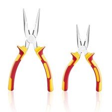 2-Piece Needle Nose Pliers, 8 in Long Needle Nose Plier and 6 in