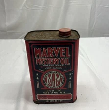 Vintage Marvel Mystery Oil (Empty, Rusty) 