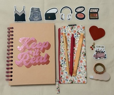 ''Keep It Real'' spiral notebook Stationery Set 16pc