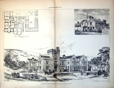 Alter vorgeschlagener neuer Admiralitätskriegsbüro E Robson Grundriss 1884 19.