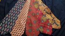 LOT OF 5 VINTAGE ROOSTER TIES   NECKTIES Green Label 
