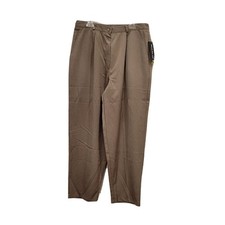 Briggs Women's Taupe Comfort Waist Pants Elastic Waist Size 14
