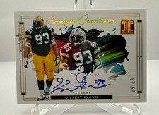 2024 Impeccable Gilbert Brown On Card Auto /10 Packers Canvas Creations