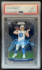 2020 Panini Prizm Justin Herbert Rookie RC #325 PSA 9 Authentic Auto 10 Chargers