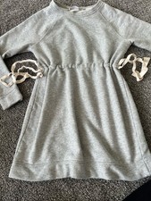 Ladies ATHLETA Athleisure Gray Sweatshirt Dress-Waist Side Ties Extra Small B3