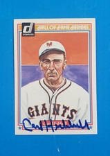 SIGNED CARL HUBBELL 1983 DONRUSS HALL OF FAME HEROES CARD #33
