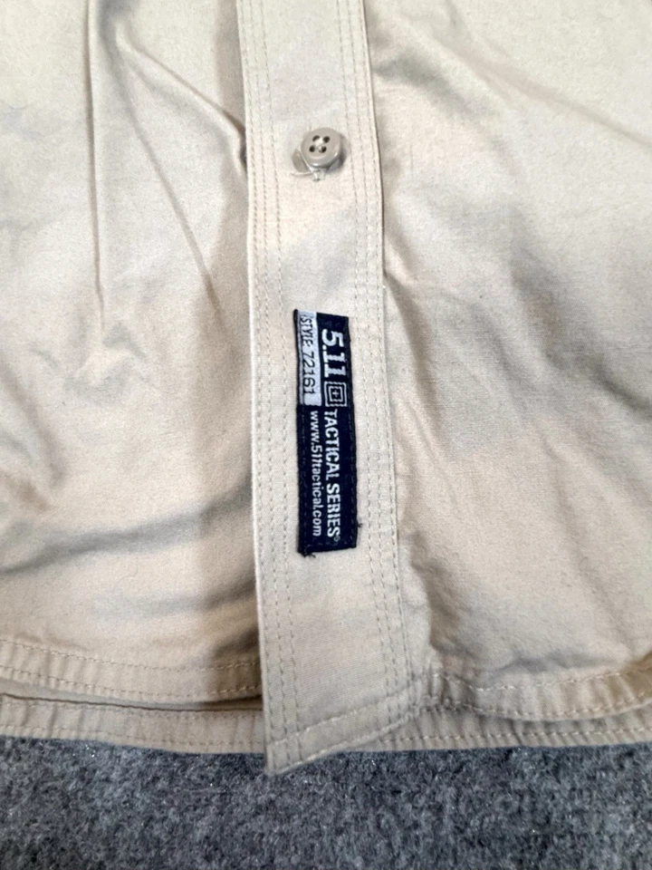 Lot of 4 5.11 Tactical Series Mens Large Khaki Long Sleeve Shirt Hunting Outdoor - Image 3 of 4