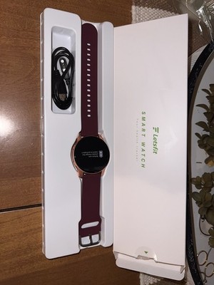 Letsfit E42 Smart Watch Fitness Health Tracker Gold Purple New In Box
