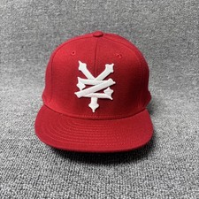 Zoo York Streetwear Fitted Flat Brim Red 7 1/8 Baseball Cap Hat
