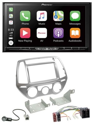 Pioneer 2DIN MP3 USB DAB DVD Bluetooth Autoradio für Hyundai i20 12-14 man. Klim