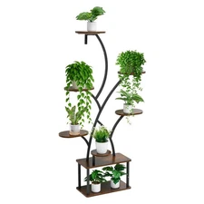 Uimoso Indoor Plant Stand with Grow Lights, 62" Tall, 8-Tier Shelf