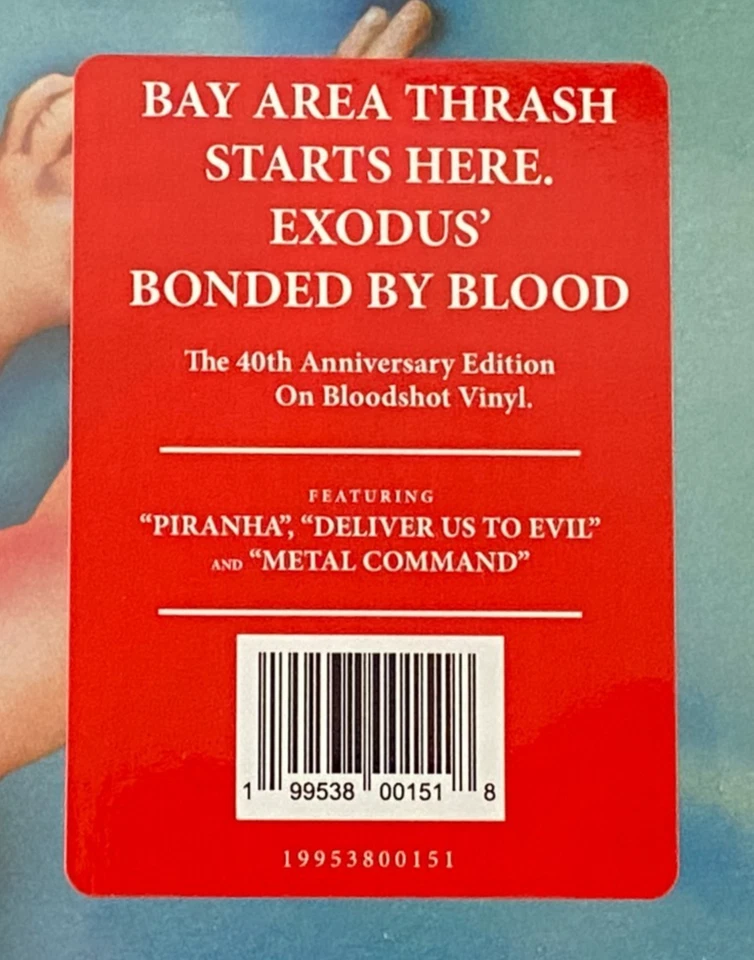 EXODUS - BONDED BY BLOOD ~Limited Edition ~BLOODSHOT Vinyl ~Classic Thrash Metal - Image 2 of 3