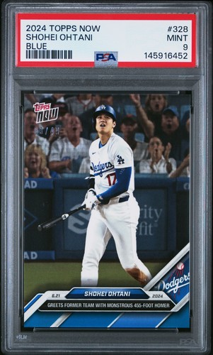 2024 TOPPS NOW BLUE #328 SHOHEI OHTANI 3/49 PSA 9