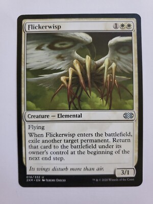 card flicking mtg MTG Magic The Gathering Card Flickerwisp Creature Elemental White Double  Masters