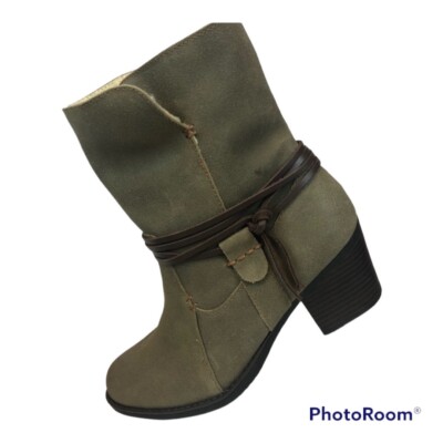 Sporto Women's Leather olive green Lori Winter Boot -SZ- 6.5 M