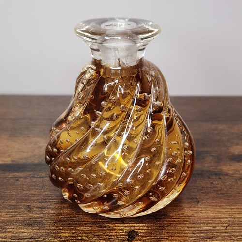 Vintage Hand Blown Glass Perfume Bottle 3.5"x3" - Picture 2 of 6