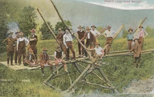 Post Card ca. 1910 * Single Lock Spar Bridge * Military Engineering Pioneering