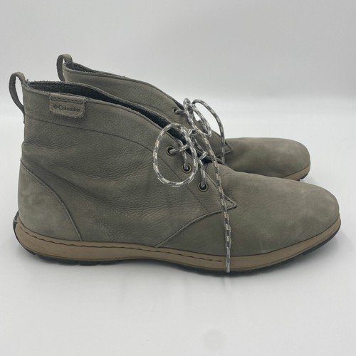 Columbia Men's Three Passes Desert Soft Leather Ankle Boot Shoes Gray Size 13 - Picture 4 of 11