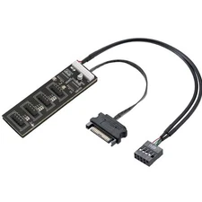 9Pin USB Header Splitter with SATA Power Cable 4 Internal USB 2.0 Ports Inter...