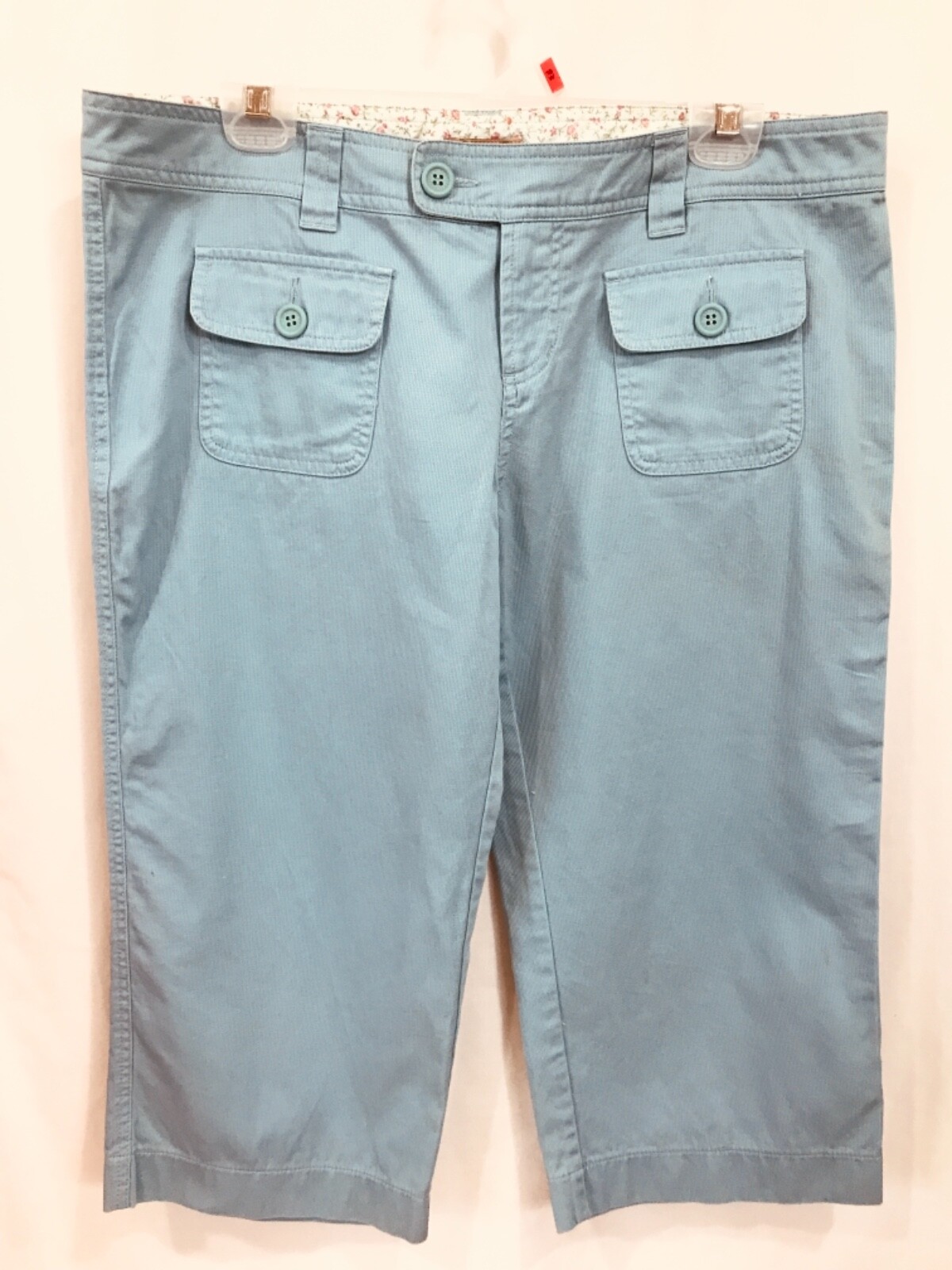 FOREVER 21 GIRLS JUNIOR CAPRI PANTS BLUE SIZE LARGE NEW