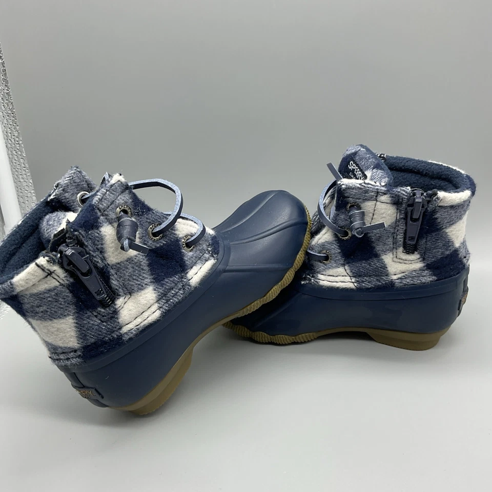 Bota de pato impermeable de lana a cuadros azul talla 6 SPERRY TS de agua salada #317 Foto 3 de 4