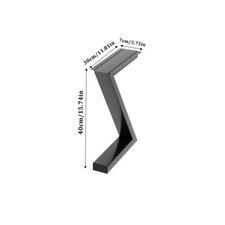 2x Metal Table Legs Z-Shape Coffee Table Office Desk Sturdy Stand Furniture Feet