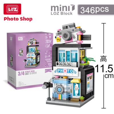LOZ Mini Street Block Photo Store City Micro Brick Building Kit 3D Puzzle 346pcs