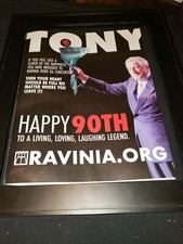 Tony Bennett Ravina 90th Birthday Rare Original Promo Poster Ad Framed