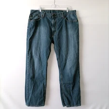 Levi's Mens Blue High Rise Denim Stretch Straight Jeans Size 40x32 (tagged)