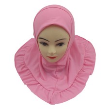 Muslim Kids Girls 3-7Y Headscarf Hijab Amira Shawl Wrap Prayer Turban Headwrap