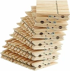 60/30 Wooden Clothes Pegs Clips Washing Line Airer Rotary Garden Dry Laundry UK