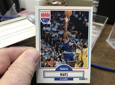 1990-91 Fleer Update Sacramento Kings Basketball Card #U86 Travis Mays Rookie