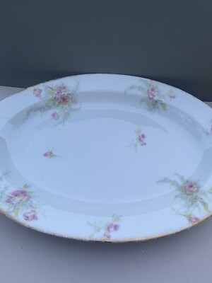 Platter Limoges By Haviland Delicate Rose Pattern Large Serving Platter