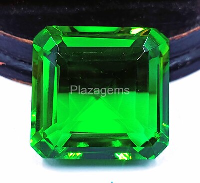 NATURAL EGL CERTIFIED 63 CT EMERALD SHAPE LIGHT GREEN PERIDOT LOOSE GEMSTONE EKP